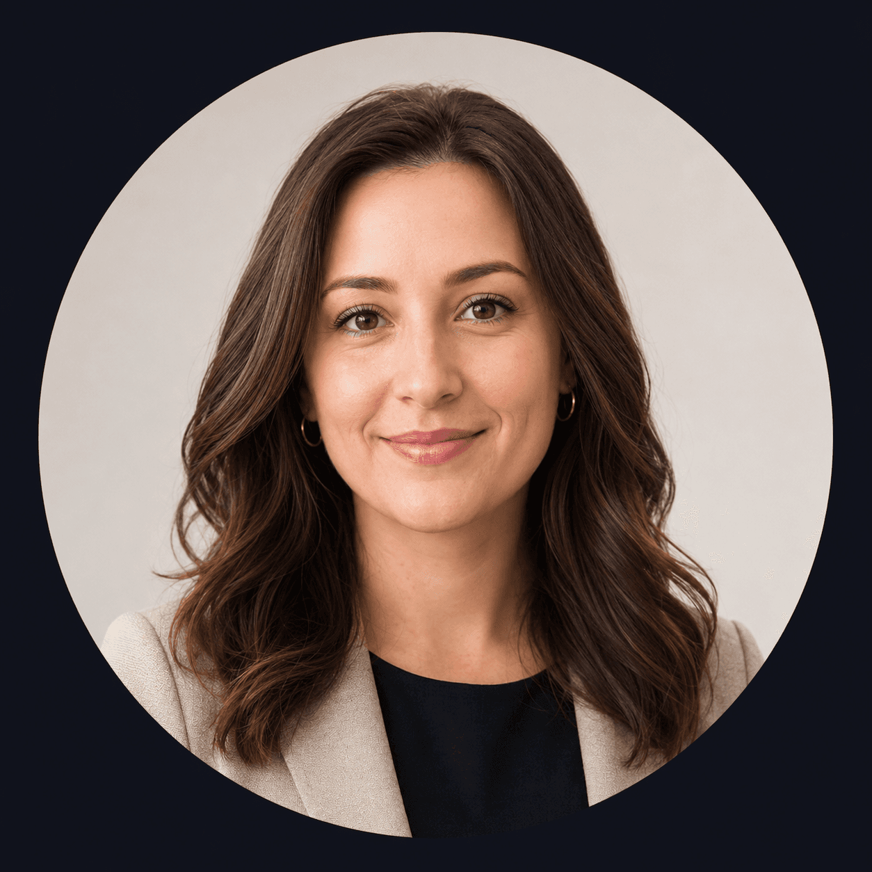 Professional placeholder avatar inside CRM lead profile example.